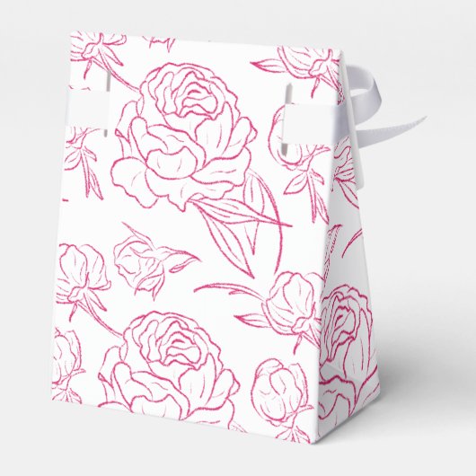 Peony Elegance Wedding Geschenkschachtel (Rückseite)