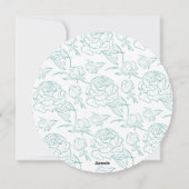 Peony Elegance Wedding Menu Feiertagskarte (Rückseite)