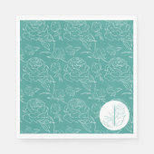 Peony Elegance Wedding Napkins Serviette (Vorderseite)