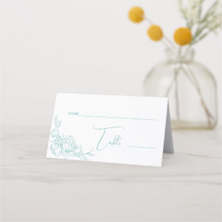 Peony Elegance Wedding Platzkarte