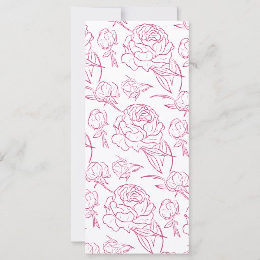 Peony Elegance Wedding Program (Rückseite)