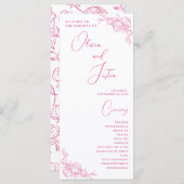 Peony Elegance Wedding Program (Vorne/Hinten)