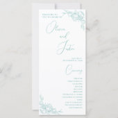 Peony Elegance Wedding Program (Vorderseite)