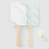 Peony Elegance Wedding Program Fächer (Vorne und Hinten)