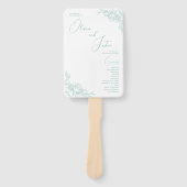 Peony Elegance Wedding Program Fächer (Vorderseite)