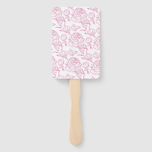 Peony Elegance Wedding Program Fächer (Rückseite)