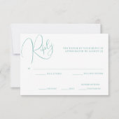 Peony Elegance Wedding RSVP Card Dankeskarte (Vorderseite)