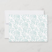 Peony Elegance Wedding RSVP Card Dankeskarte (Rückseite)