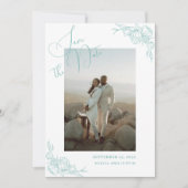 Peony Elegance Wedding Save The Date (Vorderseite)