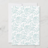 Peony Elegance Wedding Save The Date (Rückseite)