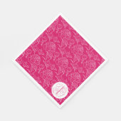 Peony Elegance Wedding Serviette (Ecke)