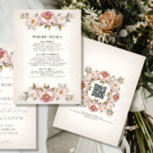 Peony Elegant Blues Rosa und Elfenbeindetails