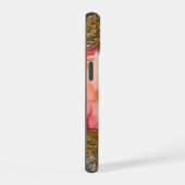 Peony Elegant Fluff Monogram iPhone 15 Hülle (Rechte Seite)