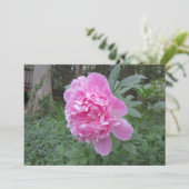 Peony Flat Holiday Card Feiertagskarte (Stehend Vorderseite)