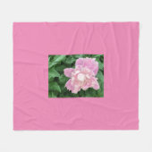 Peony Fleece Blanket (Vorderseite (Horizontal))