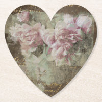 ** Peony Floral AR23 Heart Liebe Vintag Viktoriani