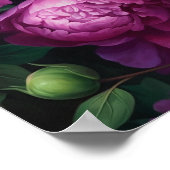 Peony Floral Art Poster (Ecke)