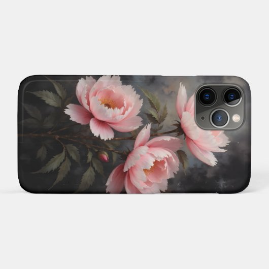 Peony Floral Artwork Case-Mate iPhone Hülle (Rückseite (Horizontal))