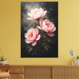 Peony Floral Artwork Leinwanddruck
