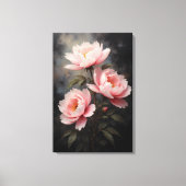 Peony Floral Artwork Leinwanddruck (Vorderseite)