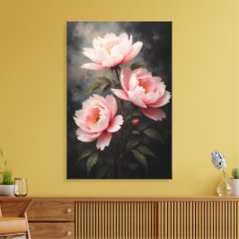 Peony Floral Artwork Leinwanddruck