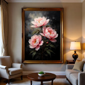 Peony Floral Artwork Poster