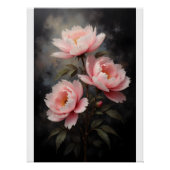 Peony Floral Artwork Poster (Vorderseite)