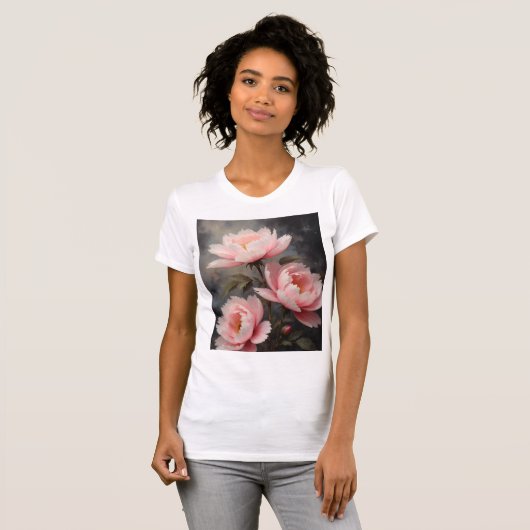Peony Floral Artwork T-Shirt (Vorne ganz)