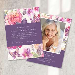 Peony Floral Beileid Beerdigung Dankeskarte