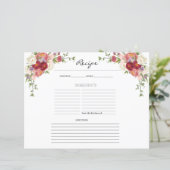 Peony Floral Blume Kitchen Rezept (Stehend Vorderseite)