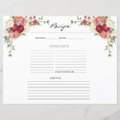 Peony Floral Blume Kitchen Rezept (Vorderseite)