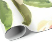 Peony floral Burgundy Muster Antique Hochzeiten Geschenkpapier (Rolleneckpunkt)