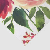 Peony floral Burgundy Muster Antique Hochzeiten Seidenpapier (Detail)