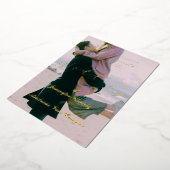 Peony Floral Foto Wedding Foil Einladung (Gedreht)