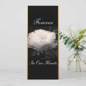 Peony Floral Fotografy 3 Beerdigung Ankündigung (Stehend Vorderseite)