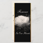 Peony Floral Fotografy 3 Beerdigung Ankündigung (Vorne/Hinten)