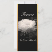 Peony Floral Fotografy 3 Beerdigung Ankündigung (Vorderseite)