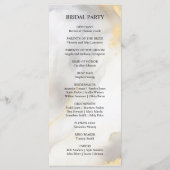 Peony Floral Gold Gray Silver Zeremonie Programm (Rückseite)