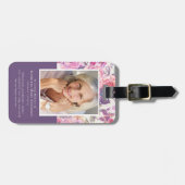 Peony Floral Memorial Gebet Gepäckanhänger (Vorderseite horizontal)