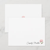 Peony Floral Note Card Mitteilungskarte (Vorne/Hinten)
