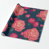 Peony Floral Personalisierte Muster Geschenkpapier (Ungerollt)