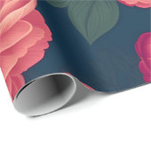 Peony Floral Personalisierte Muster Geschenkpapier (Rolleneckpunkt)