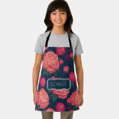 Peony Floral Personalisierte Muster Schürze (Insitu)