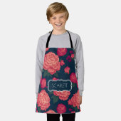 Peony Floral Personalisierte Muster Schürze (Getragen)