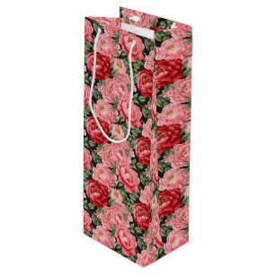 Peony Floral Print Geschenktasche Geschenktüte Für Weinflaschen