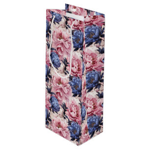 Peony Floral Print Geschenktasche Geschenktüte Für Weinflaschen