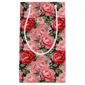 Peony Floral Print Geschenktasche Kleine Geschenktüte (Vorderseite)