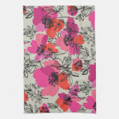 Peony Floral Vintag Nahtlose Muster. Geschirrtuch (Vertikal)