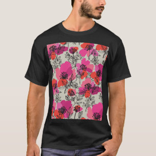 Peony Floral Vintag Nahtlose Muster. T-Shirt