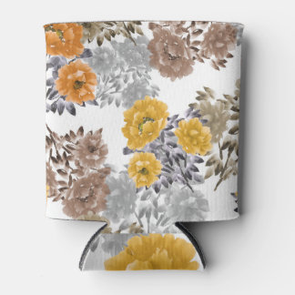 Peony Floral Watercolor Weißer Hintergrund Dosenkühler